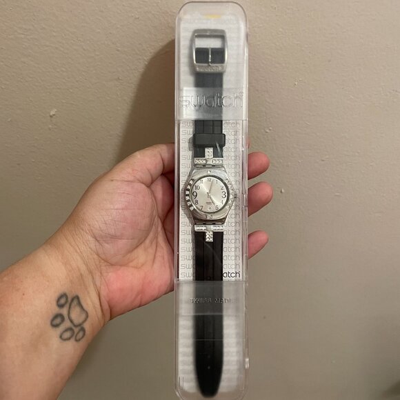 2008 Swatch • Irony Medium *YLS430C FANCY ME BLACK* • Gorgeous! - Picture 5 of 6